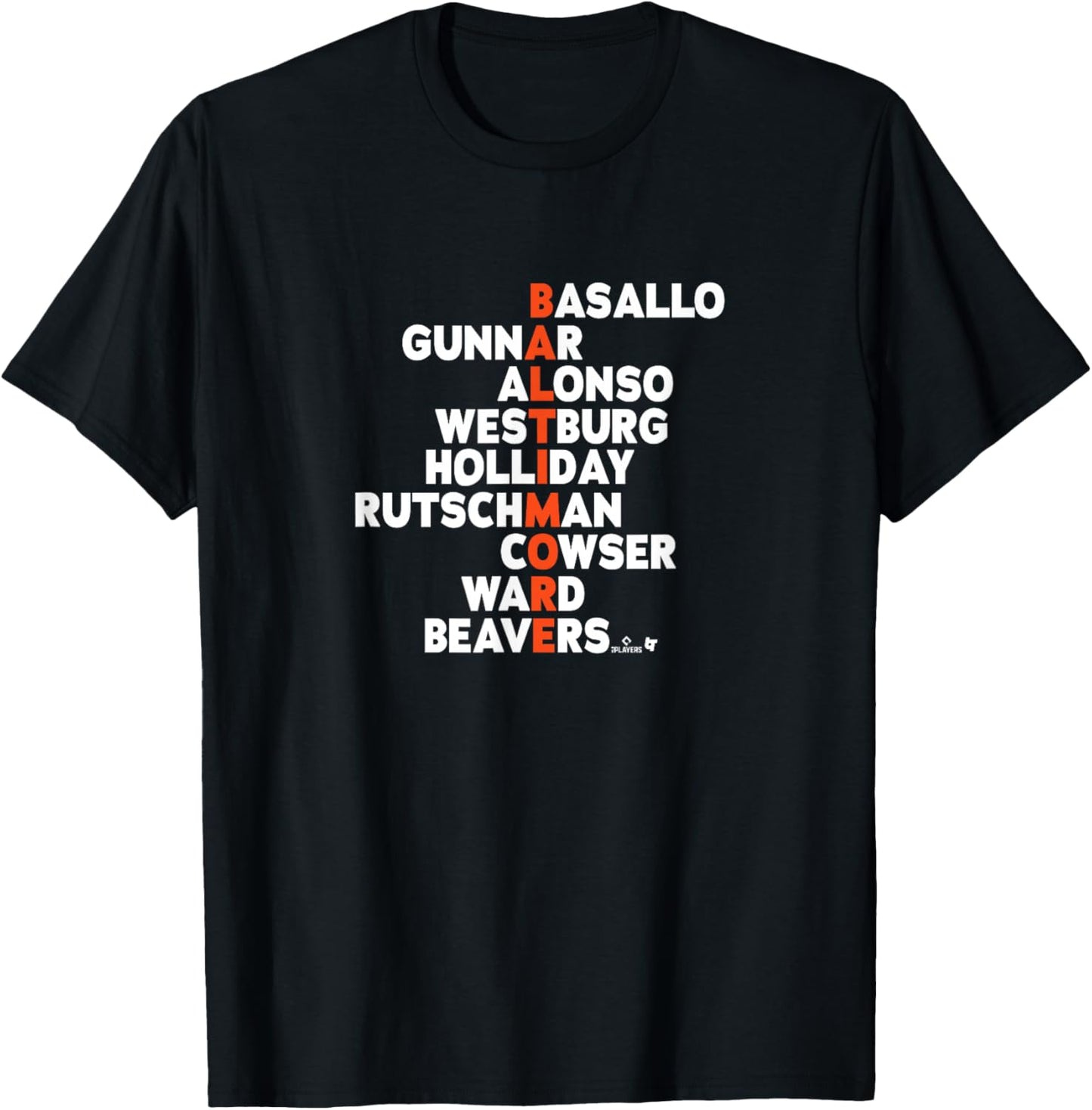 Baltimore Baseball Names 2026 T-Shirt - T-Shirt | Black