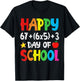 Happy 67 30 3 Days of School 100th Day Teacher Girl Boy Kids T-Shirt - T-Shirt | Black