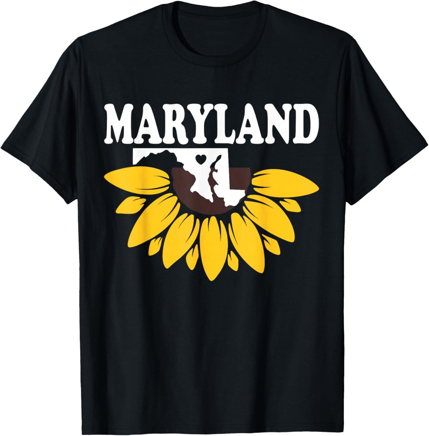 USA American Patriot Kids Boys Girls Maryland T-Shirt - T-Shirt | Black