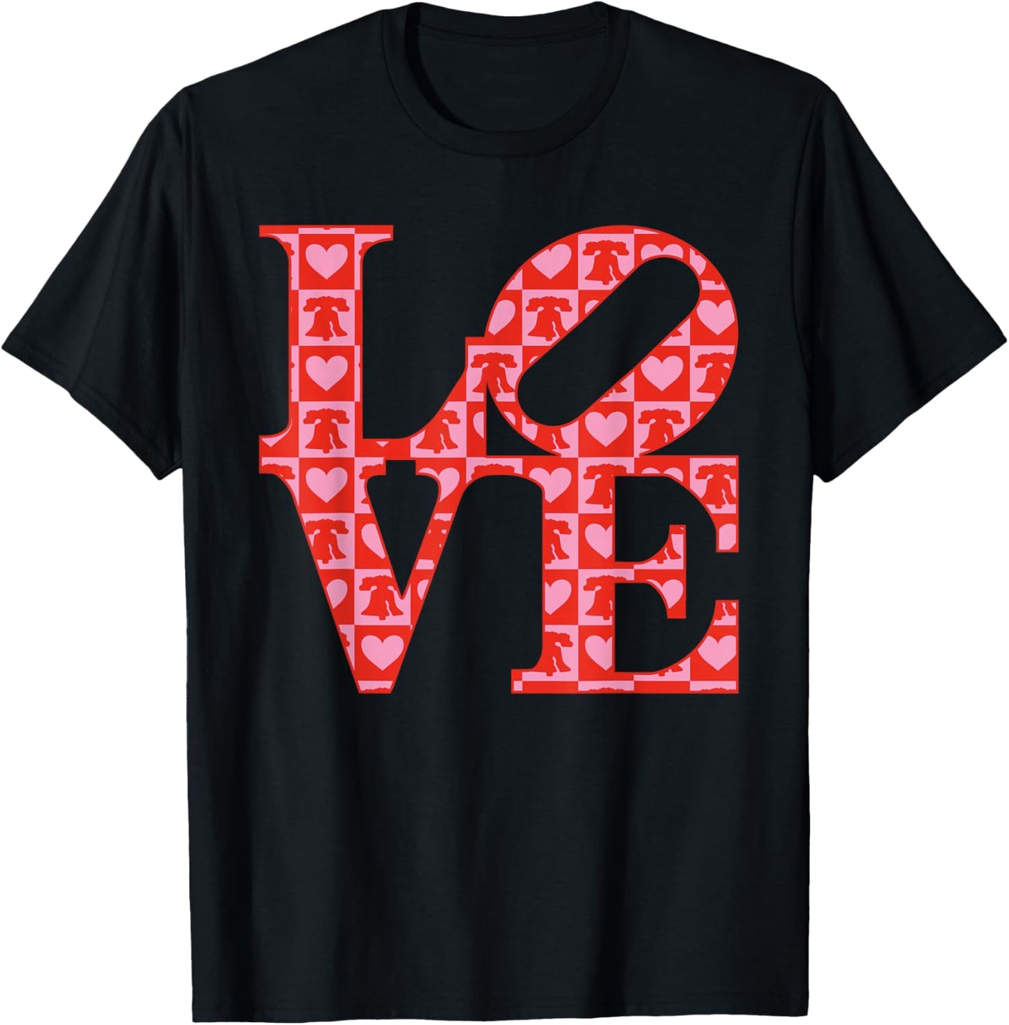 Love Sign Statue Hearts Philadelphia PA T-Shirt - T-Shirt | Black