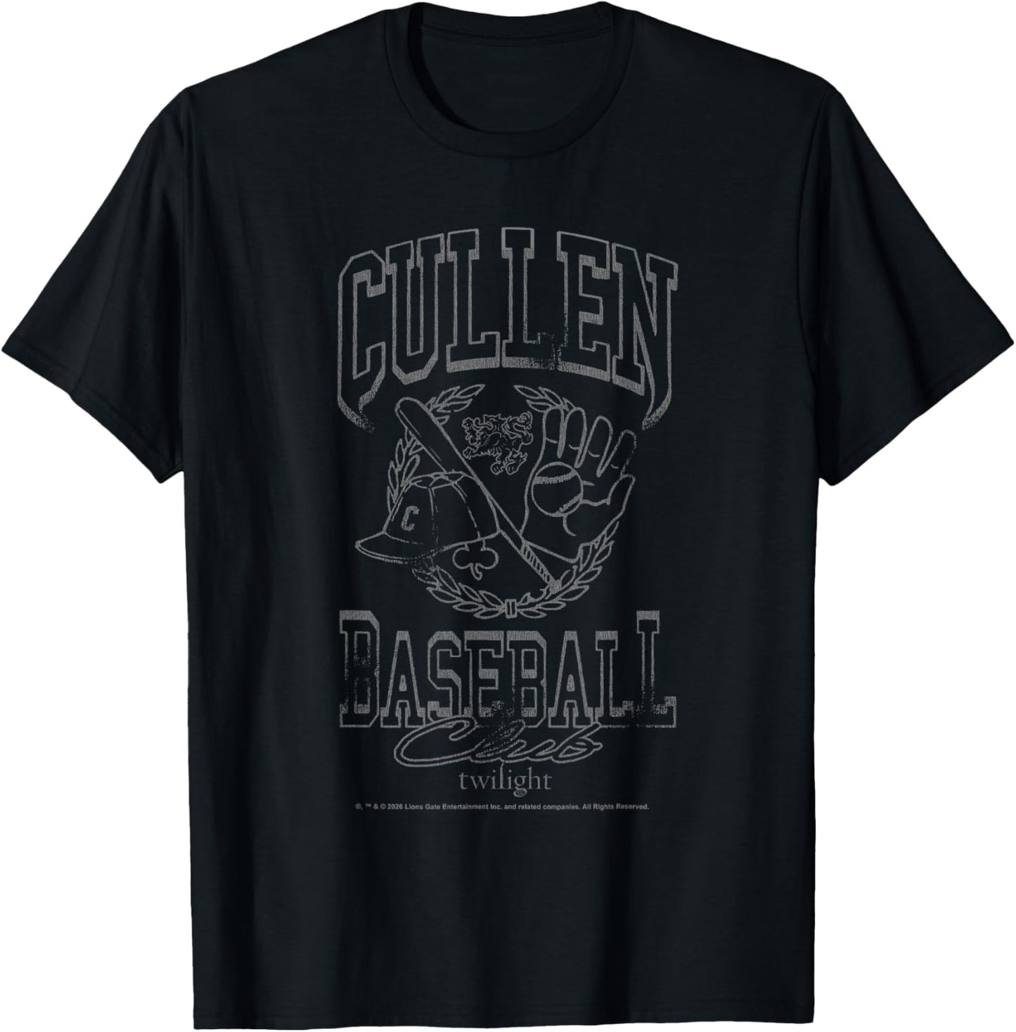 Twilight Cullen Baseball Club Team Logo Retro Vampire Movie T-Shirt - T-Shirt | Black