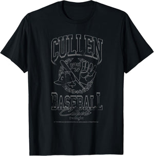 Twilight Cullen Baseball Club Team Logo Retro Vampire Movie T-Shirt - T-Shirt | Black