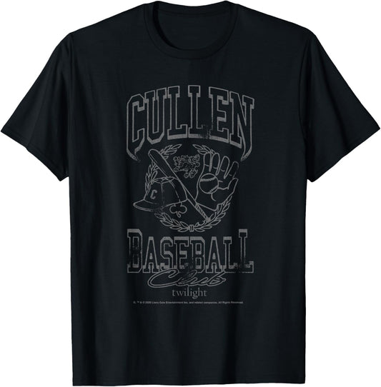 Twilight Cullen Baseball Club Team Logo Retro Vampire Movie T-Shirt - T-Shirt | Black