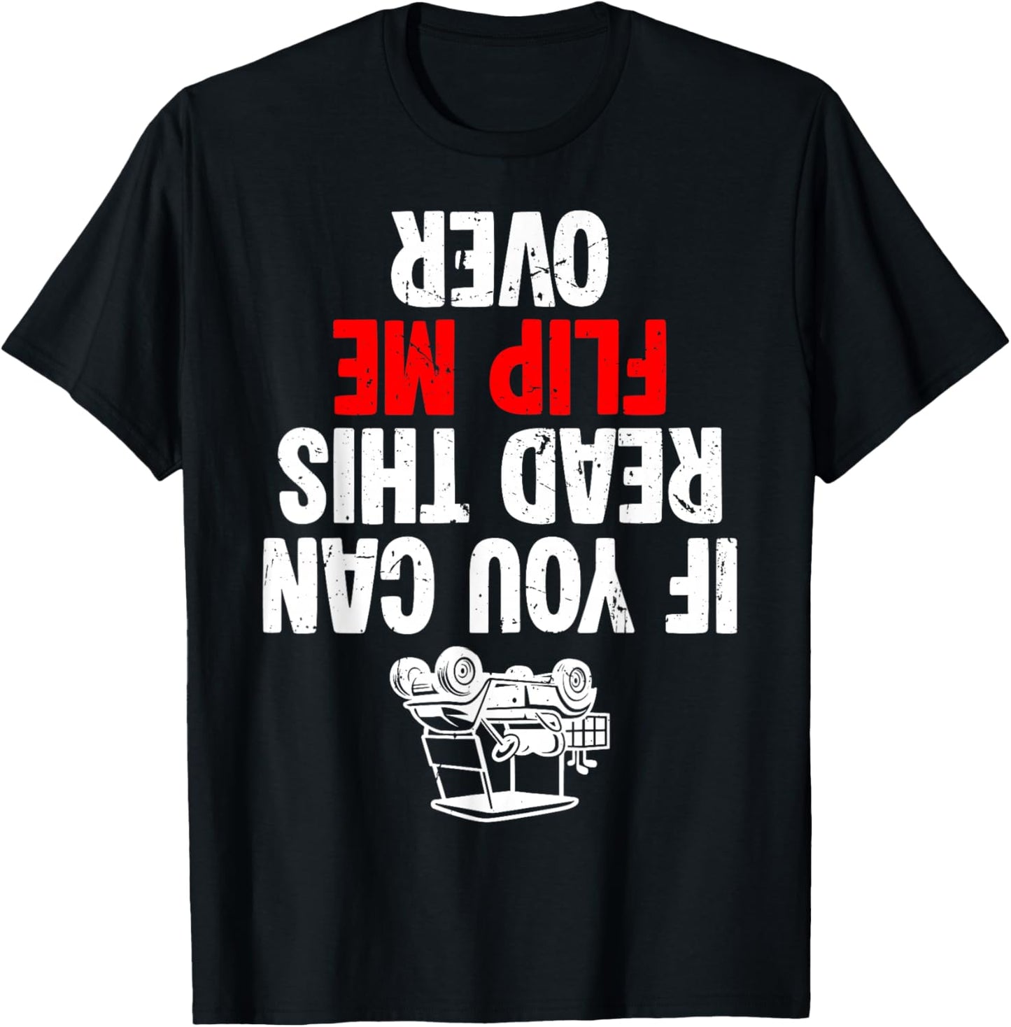 If You Can Read This Flip Me Over Golf Cart T-Shirt - T-Shirt | Black