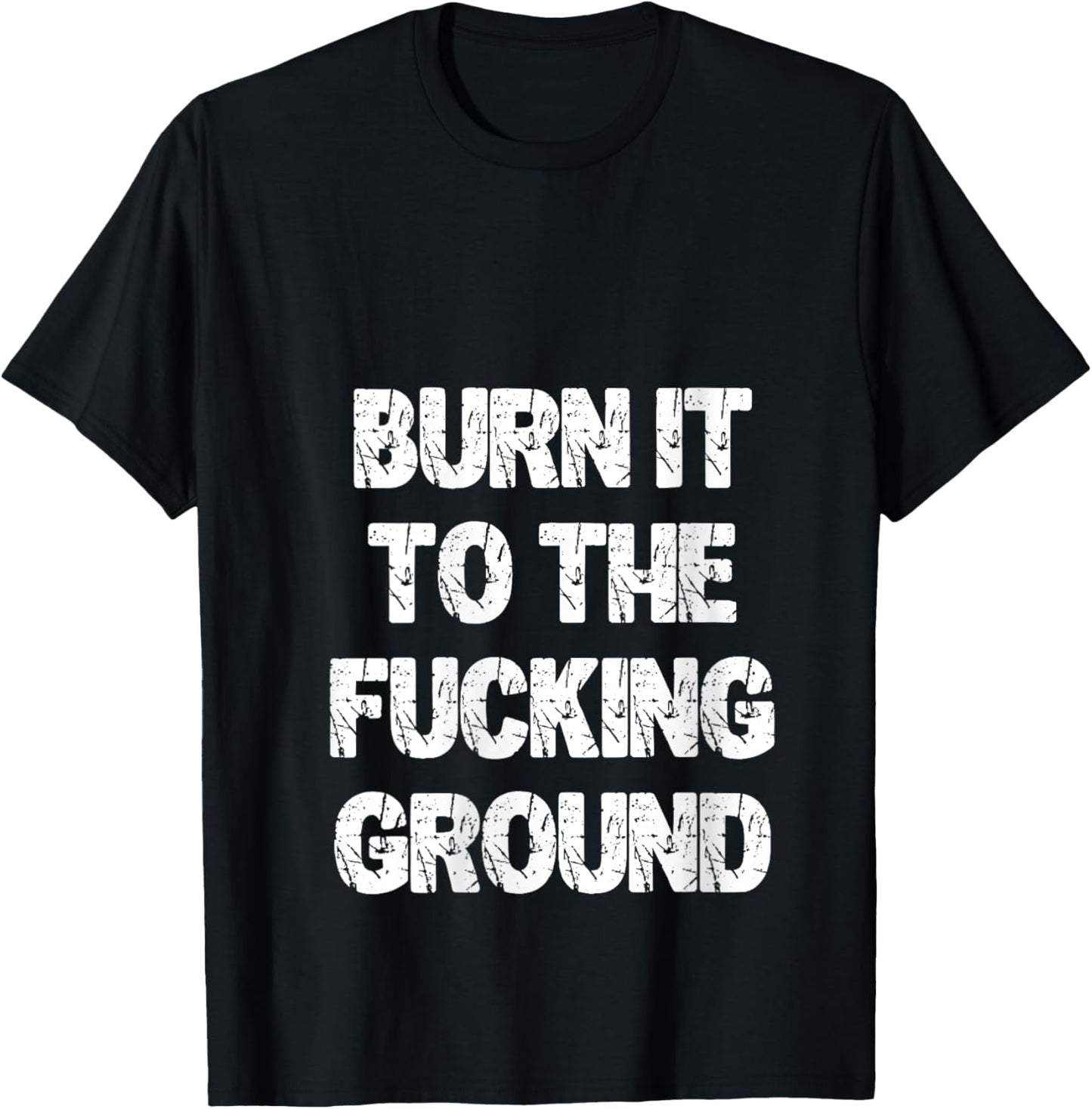 Women's Burn It to The Fucking Ground V-Neck T-Shirt - T-Shirt | Black