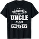 Promoted to Uncle Again est 2027 Pregnancy T-Shirt - T-Shirt | Black
