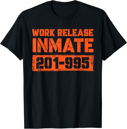 Workplace Worker Inmate Funny Prisoner Halloween Costume T-Shirt - T-Shirt | Black