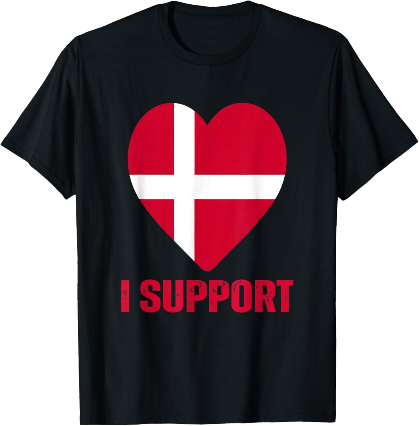 Denmark Greenland Flag is Not for Sale Support Danish Design T-Shirt - T-Shirt | Black
