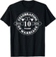 10th Wedding Anniversary 10 Years of Marriage Married Couple T-Shirt - T-Shirt | Black
