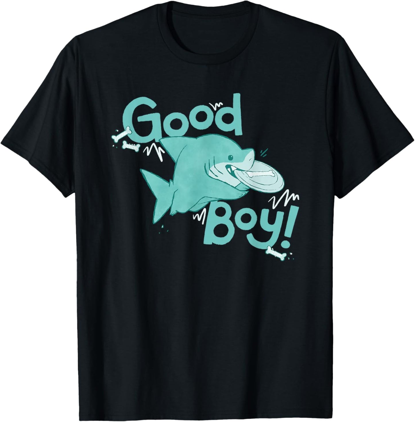 Marvel Jeff The Land Shark Good Boy! Snacky Bone Fetch T-Shirt - T-Shirt | Black