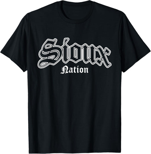 Sioux Nation Pride Native American Indian T-Shirt - T-Shirt | Black