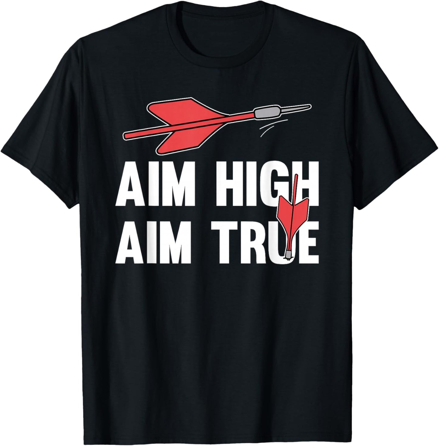 Aim High, Aim True Lawn Darts T-Shirt - T-Shirt | Black