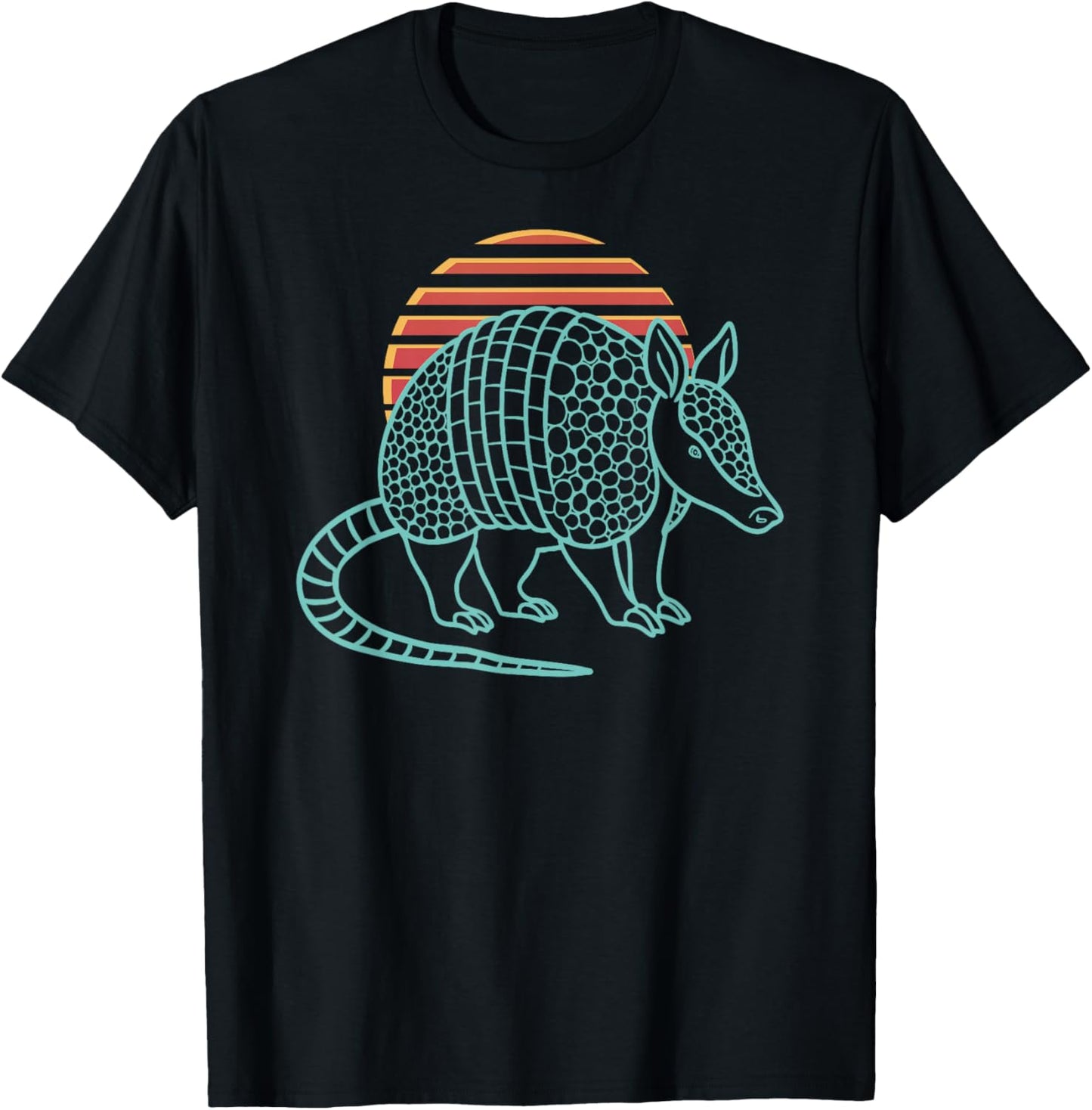 Armadillo Lover Animal Retro Synthwave 80s T-Shirt - T-Shirt | Black