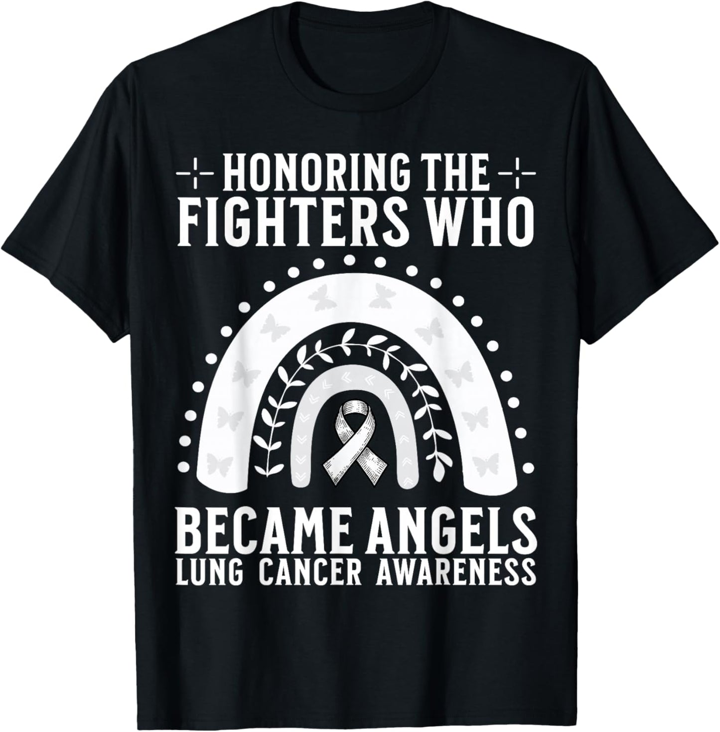 Lung Cancer Awareness Memorial Products Lung Cancer Lost T-Shirt - T-Shirt | Black