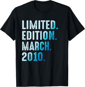 March 2010 Year 2010 Birthday 2010 Limited Edition T-Shirt - T-Shirt | Black
