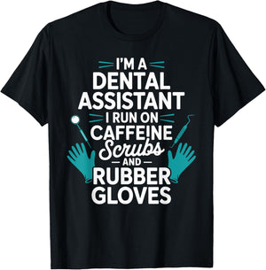 Funny Dental Assistant Art Women Dental Assistant T-Shirt - T-Shirt | Black