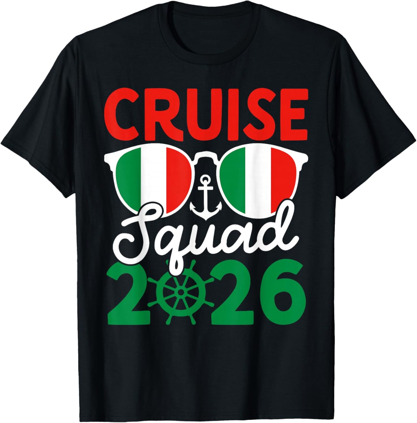 Italy Cruise Squad 2026 Summer Vacation Matching Family T-Shirt - T-Shirt | Black