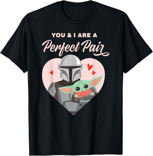 Star Wars The Mandalorian Valentine's Day Perfect Pair T-Shirt - T-Shirt | Black