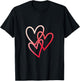 Heart Overlap - Valentines Day Love Design T-Shirt - T-Shirt | Black