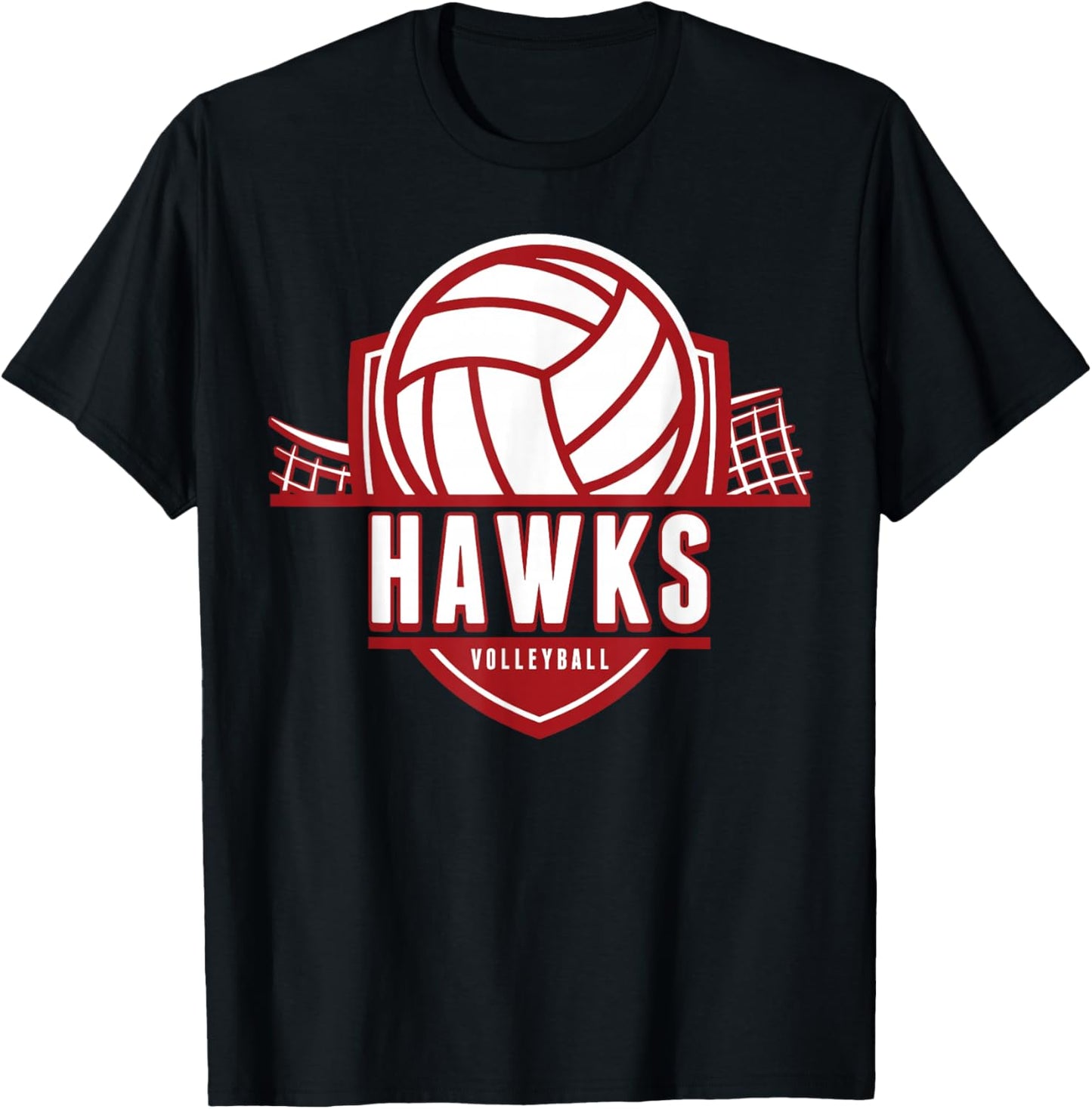 Hawks Volleyball Back to School Spirit M T-Shirt - T-Shirt | Black