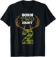 Born 2 Hunt 2nd Birthday Hunting 2 Year Old Boy Second Bday T-Shirt - T-Shirt | Black