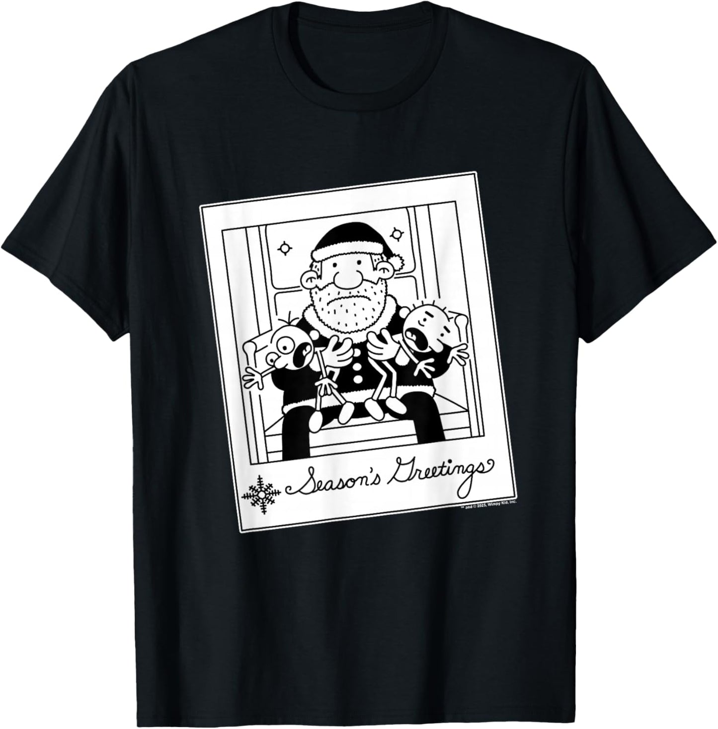 Diary of a Wimpy Kid Santa Greeting's Photo T-Shirt - T-Shirt | Black