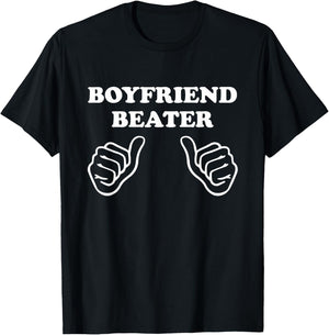 Boyfriend Beater Funny Girlfriend Humor Retro Groovy T-Shirt - T-Shirt | Black