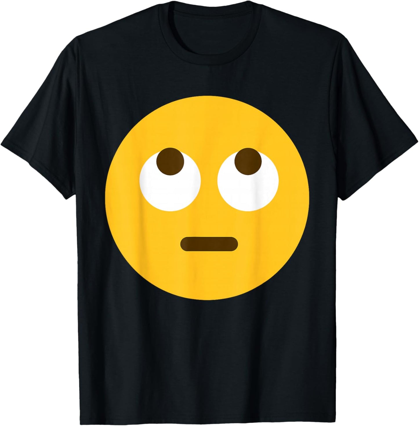 Funny Emoticon Face with Rolling Eyes Eye roll T-Shirt - T-Shirt | Black