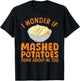 Mashed Potato Art Women Thanksgiving Mashed Potato T-Shirt - T-Shirt | Black