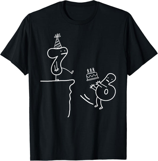 Funny Goodbye 6 Hello 7 Birthday 7th Bday 7 Years Old 67 Boy T-Shirt - T-Shirt | Black