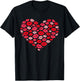 Kiss Lips Heart Valentine Love Valentines Day Girls T-Shirt - T-Shirt | Black