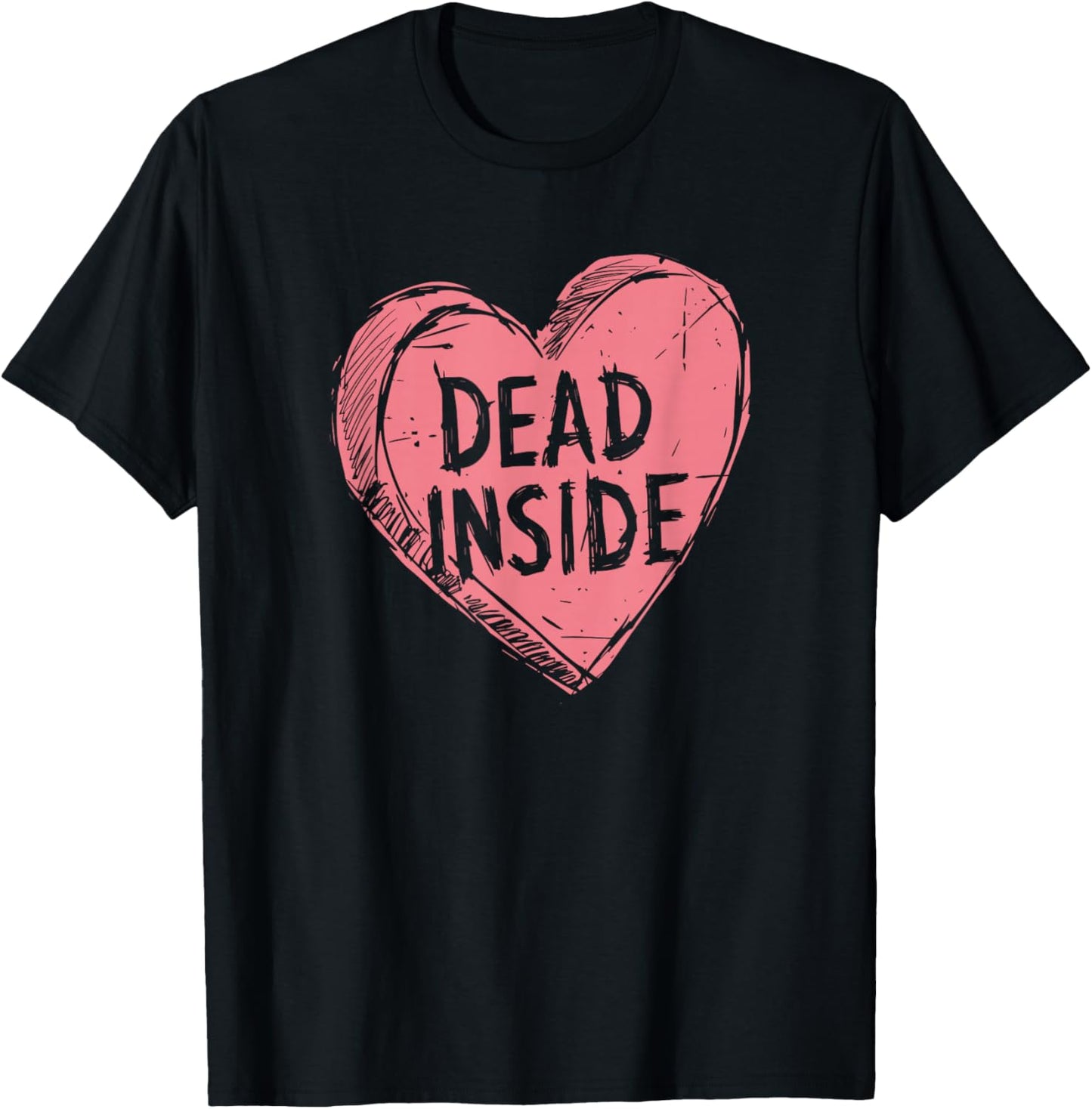 Anti Valentines | Dead Inside T-Shirt - T-Shirt | Black