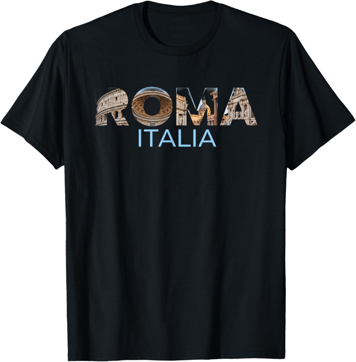 Roma Italia Rome Italy Travel Landmark Souvenir T-Shirt - T-Shirt | Black