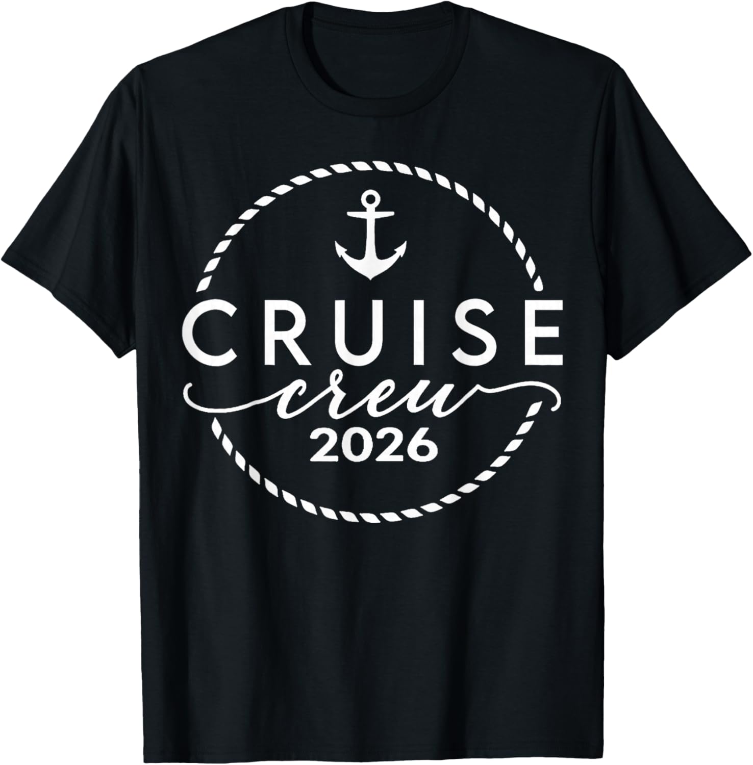Cruise Crew 2026 Summer Vacation Trip Funny Matching Group T-Shirt - T-Shirt | Black