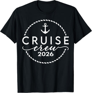 Cruise Crew 2026 Summer Vacation Trip Funny Matching Group T-Shirt - T-Shirt | Black