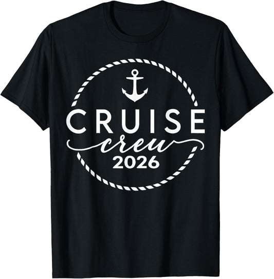 Cruise Crew 2026 Summer Vacation Trip Funny Matching Group T-Shirt - T-Shirt | Black