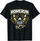 Funny Football Referee Touchdown Baseball Homerun Design T-Shirt - T-Shirt | Black
