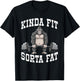Funny Gym Workout Kinda Fit Sorta Fat Gorilla T-Shirt - T-Shirt | Black