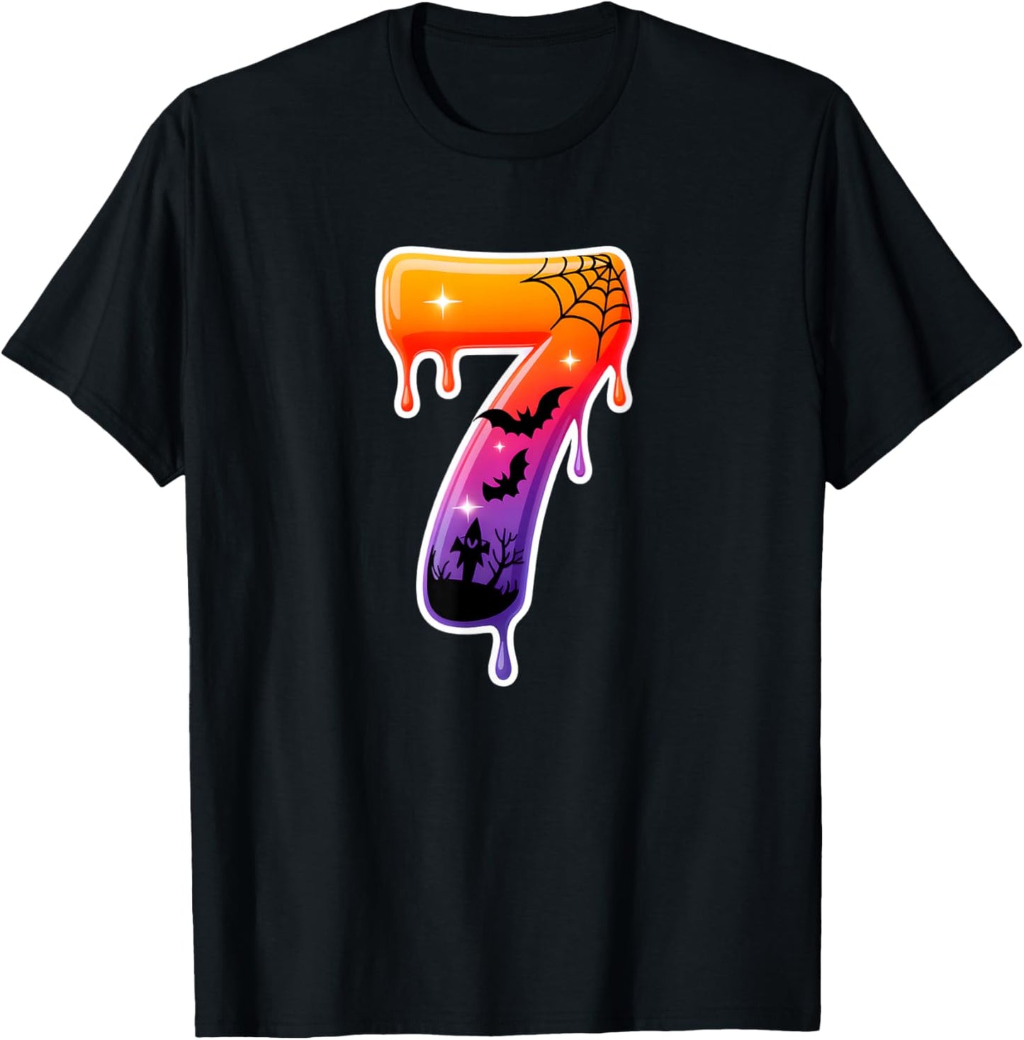 Six Seven 67 6 7 Meme Design Funny Ice Cream Drip Costume T-Shirt - T-Shirt | Black