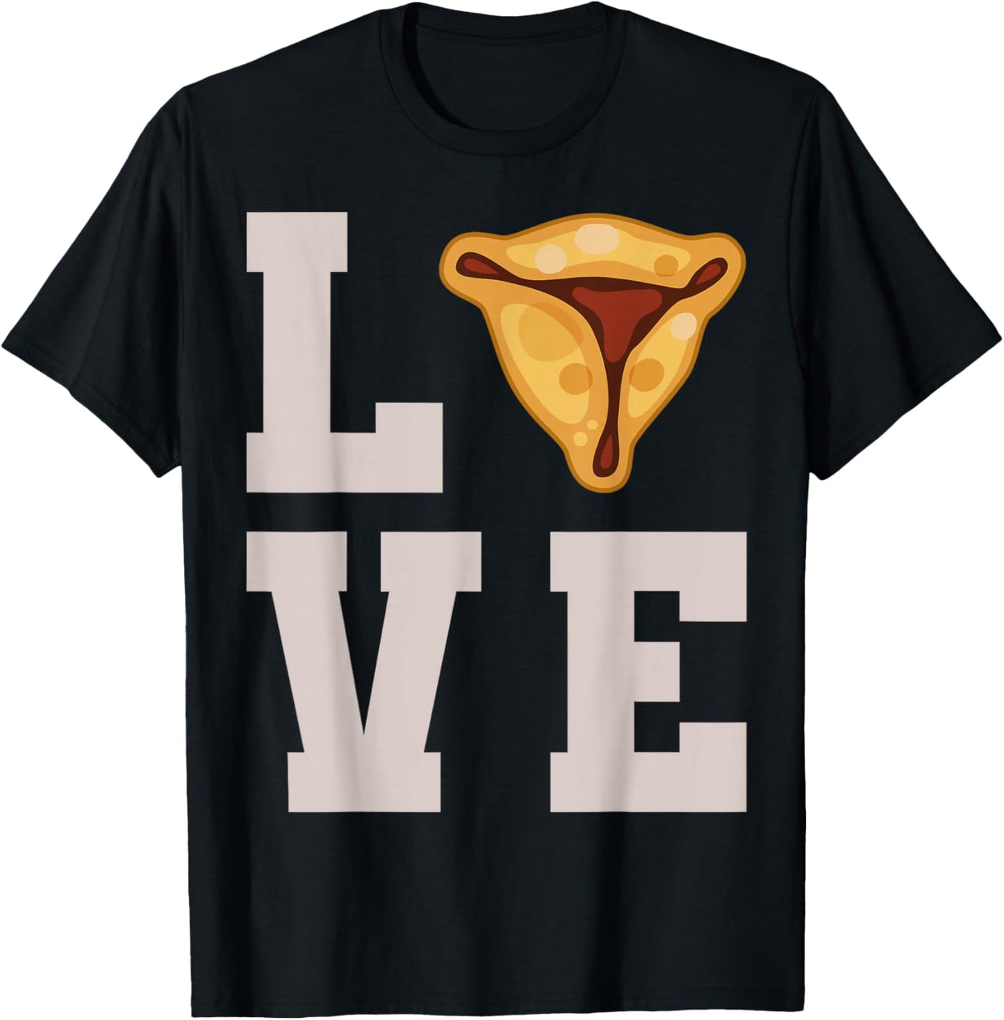 Love Hamantash Hamantaschen Happy Purim PJS Jewish Holidays T-Shirt - T-Shirt | Black