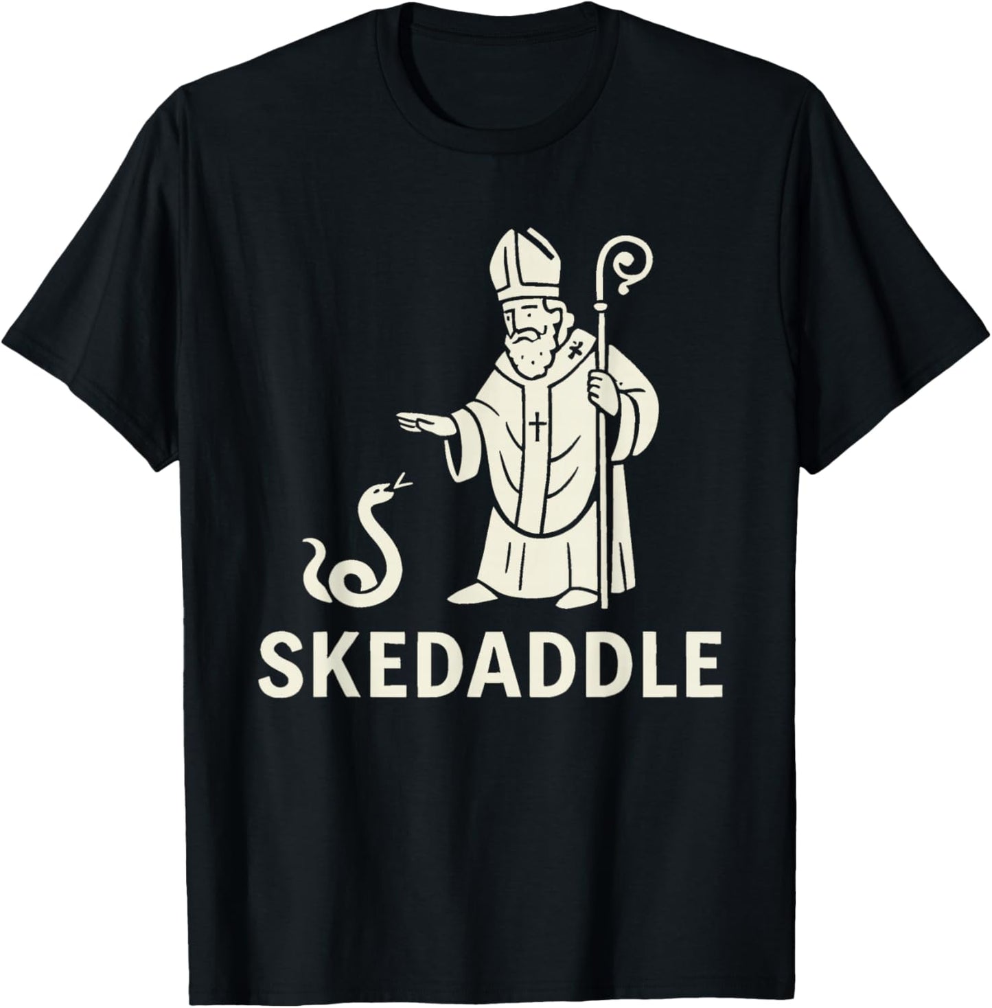 Funny Saint Patricks Day Irish Skedaddle T-Shirt - T-Shirt | Black