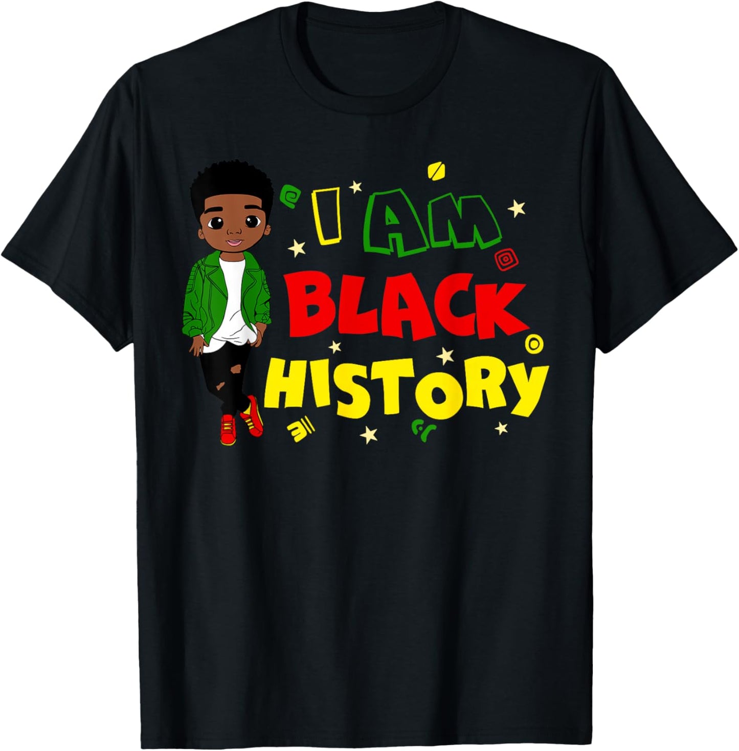 Little Boy I Am Black History Month African Kid Toddler T-Shirt - T-Shirt | Black