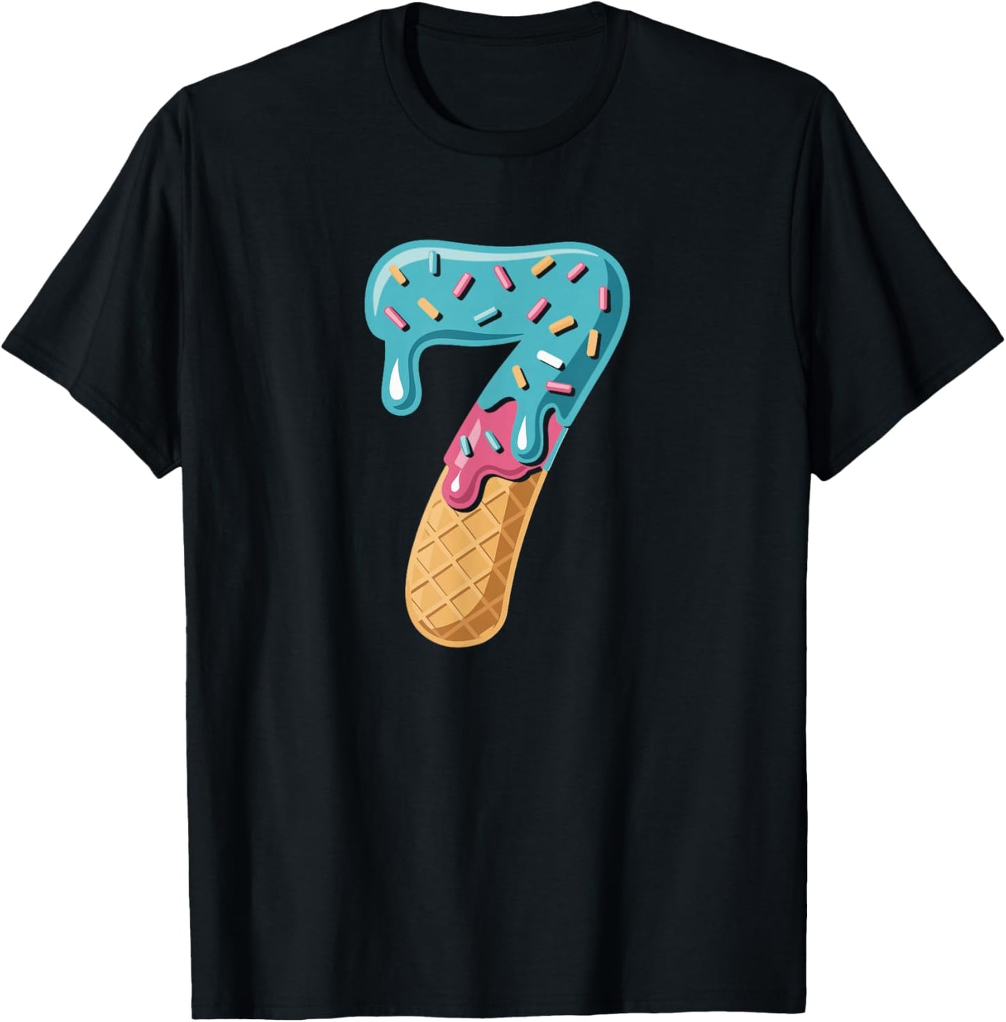 67 Ice Cream Drip Meme Funny Six Seven Matching Partner 2of2 T-Shirt - T-Shirt | Black