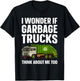 Garbage Truck Art Women Kids Recycling Garbage Truck T-Shirt - T-Shirt | Black