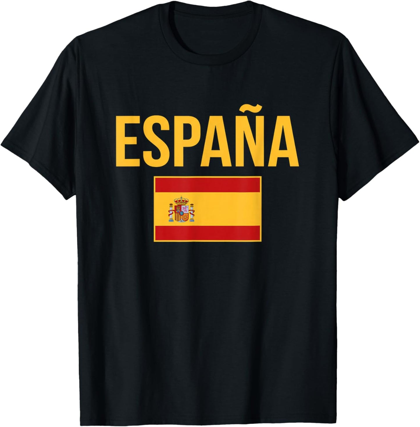 Espaa Spanish Spain Flag Travel Vacation Souvenir T-Shirt - T-Shirt | Black