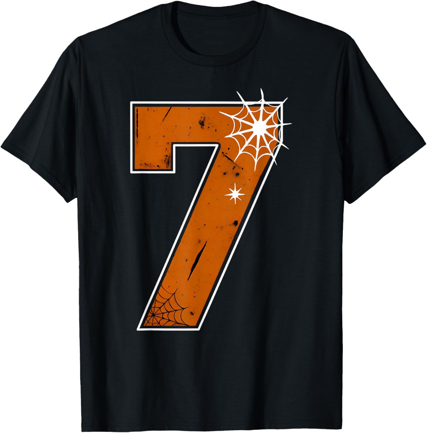 6 7 Funny Halloween Costume with Spider Web Trend Couples T-Shirt - T-Shirt | Black