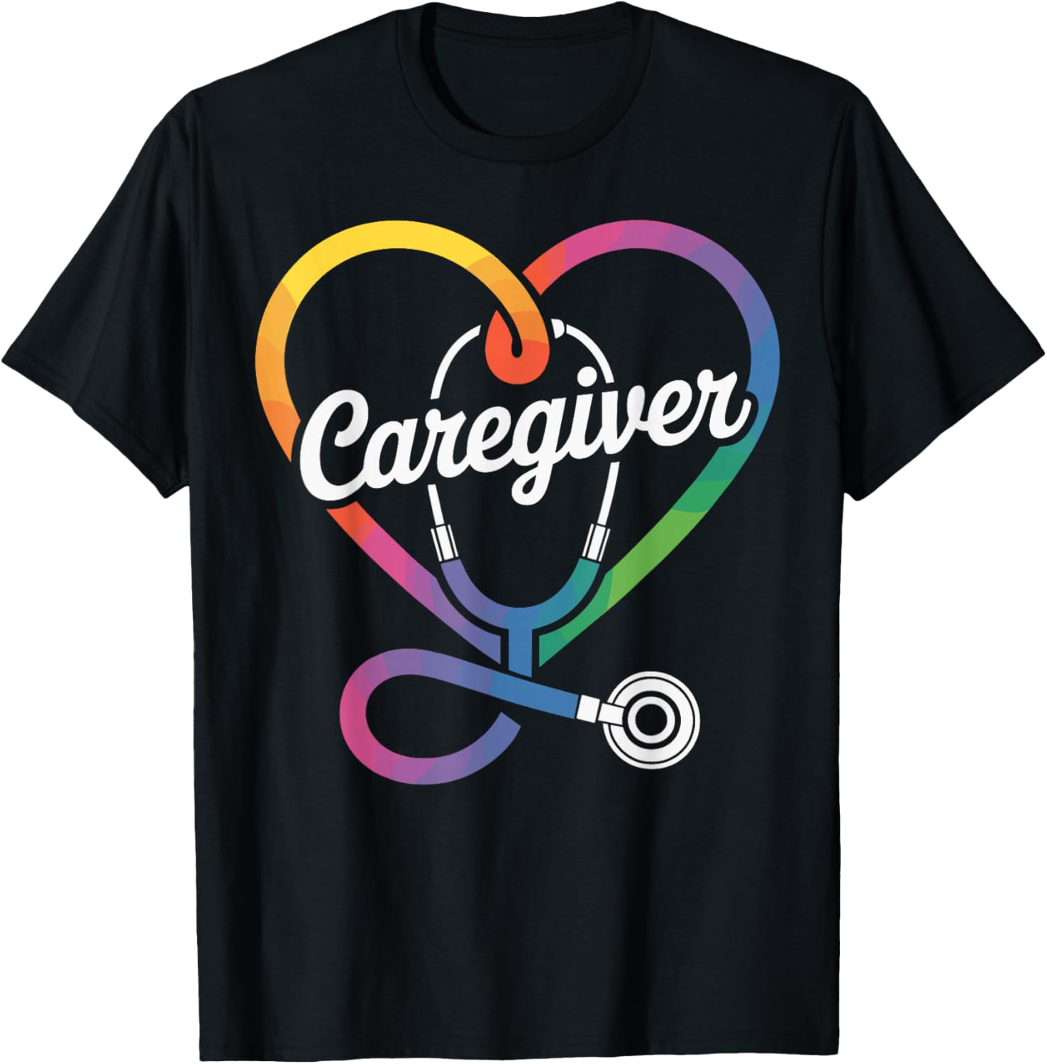 Caregiver Heart T-Shirt - T-Shirt | Black