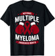 National Multiple Myeloma Awareness Month Burgundy Ribbon T-Shirt - T-Shirt | Black