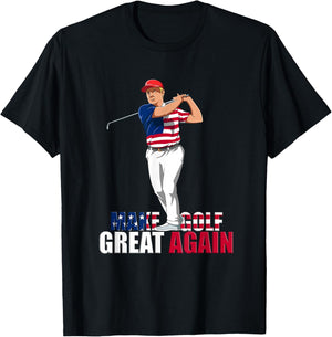Make Golf Great Again - USA Trump Golf T-Shirt - T-Shirt | Black