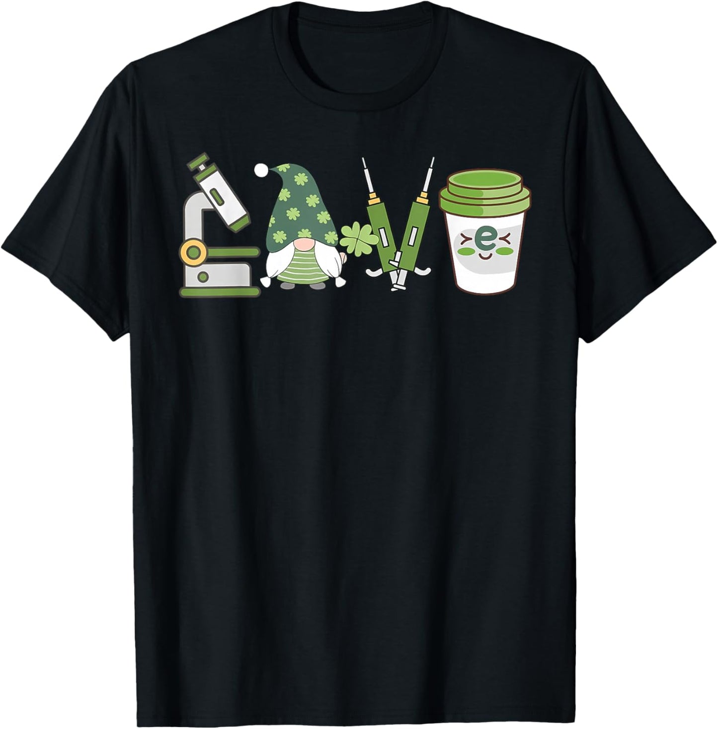 Laboratory St. Patricks Day Gomes Medical Lab Science Tech T-Shirt - T-Shirt | Black
